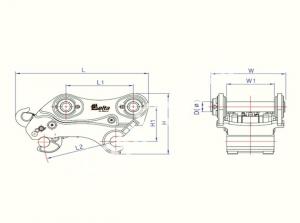 Быстросъемный механизм (быстросъём, БСМ) Quick Coupler (Квик-каплер) Delta QC100
