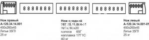 Комплект ножей А-120 средний отвал 2х3 (наплавка)